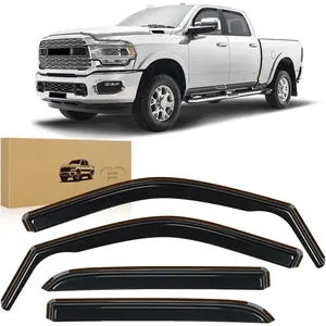 Side Window Deflectors Vent Visors for Dodge Ram 2500 3500 Crew Cab 2019-2026, Smoke Tint Window Rain Guards, 4PCS, Reduces Wind Noise, Car Wash Safe