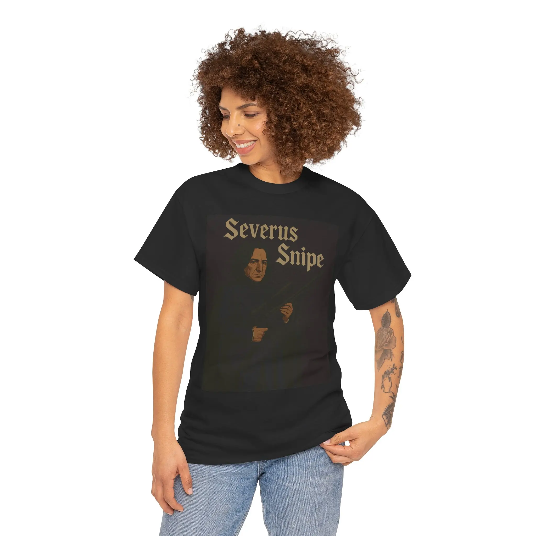 Severus Snipe Unisex Heavy Cotton Tee, Wizarding T-Shirt, Magical Gifts, Fan Merchandise, Cosplay Top Casual Fabric