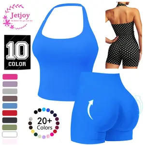 Seamless 2 Piece Workout Sets for Women,summeroutfit T Shirt Tank Top + Workout Shorts Butt Lifting Gym Seamless Booty Biker Shorts, Going Out Gym Sets Fitness Clothes Skinny Sportswear Compression Activewear Gymwear Fitness Clothes Mesh Athleisure summer