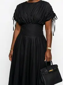 Olivia Elegant Black Flaired Maxi Dress