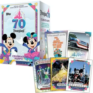 Topps Disneyland 70th Trading cards Blaster box 35 total cards 7 packs with 5 cards per pack