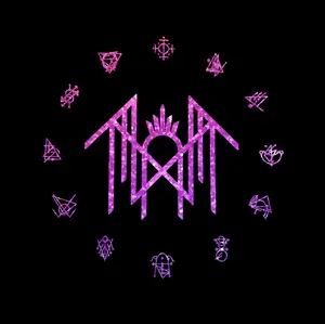 Sleep Token Glitter Runes Sticker Vinyl DecalI5 Premium UV-Printed Waterproof Adhesive for Laptops Cars Notebooks