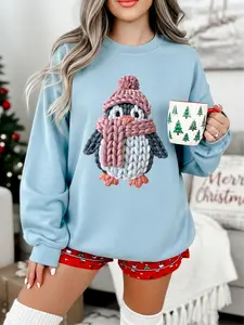 Prim the Faux Cro Penguin ~ Unisex Crewneck Sweatshirts Printed in the USA