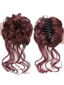 Women's 10inch Long Wavy Hair Bun, Messy Bun Hair Piece, Tousled Updo Hair Bun Extension, Elastic Hair Band, Hair Pieces Curly Hair Bun Scrunchie for Women