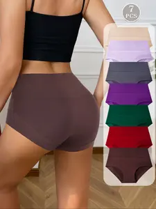 Women's High-Waisted Underwear Set - 7-Pack Full Coverage Safety Shorts, Ultra-Comfortable & High-Stretch, Perfect for Fitness, Daily Wear & Yoga, Postpartum-Friendly, Autumn/Winter Refresh, Plus Size-Friendly, Sizes S-2XL, Fashion Comfy Underwear