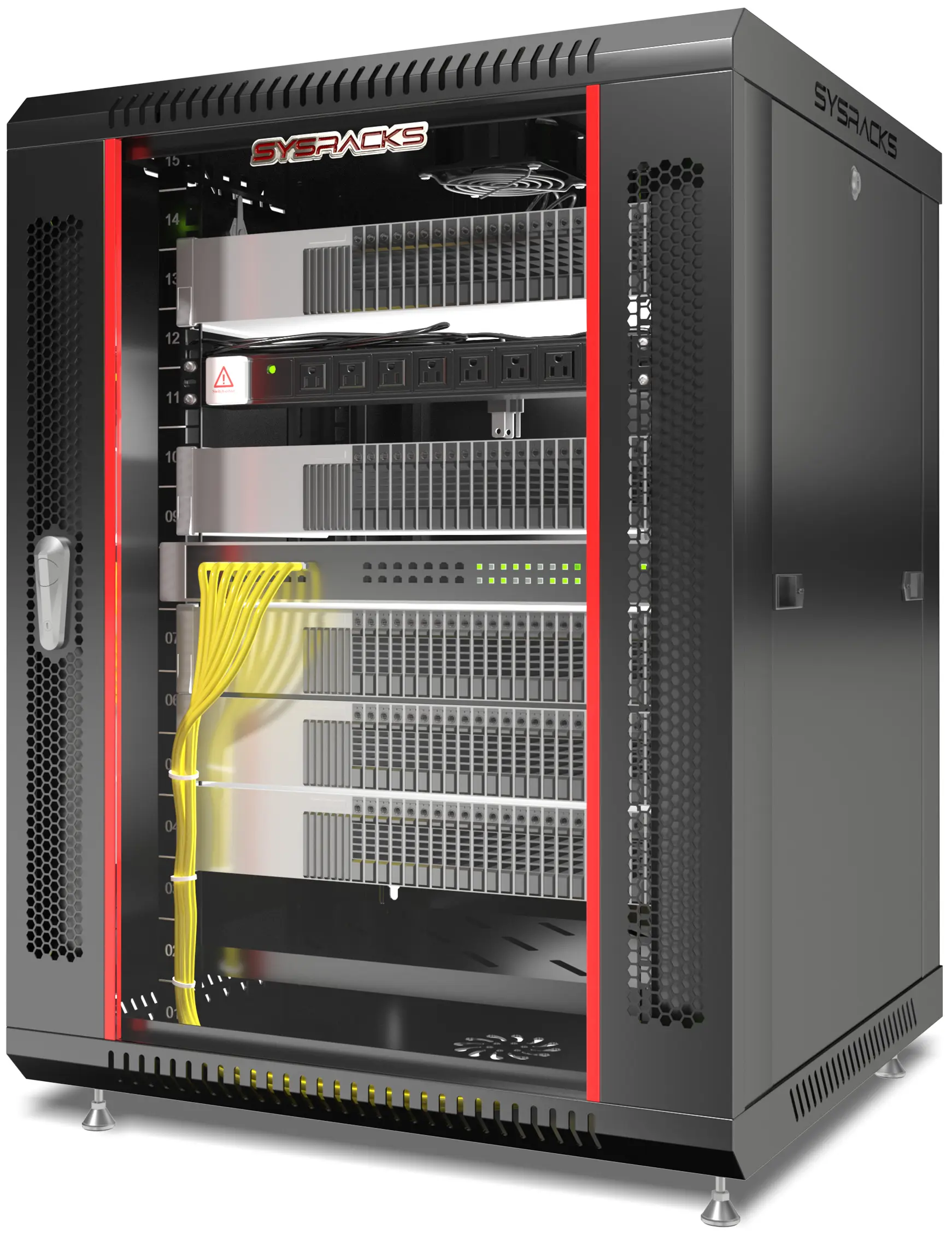 SYSRACKS 15U Wall Mount Server Rack Cabinet with Lock – Network ...