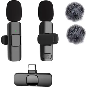 Wireless Lavalier Microphone For iPhone 15,16,17 Series, iPad And Android Devices, Noise Cancelling,Bluetooth Mini Lapel Microphone For YouTube/Vlogging/Live Streaming/Tiktok/Interview