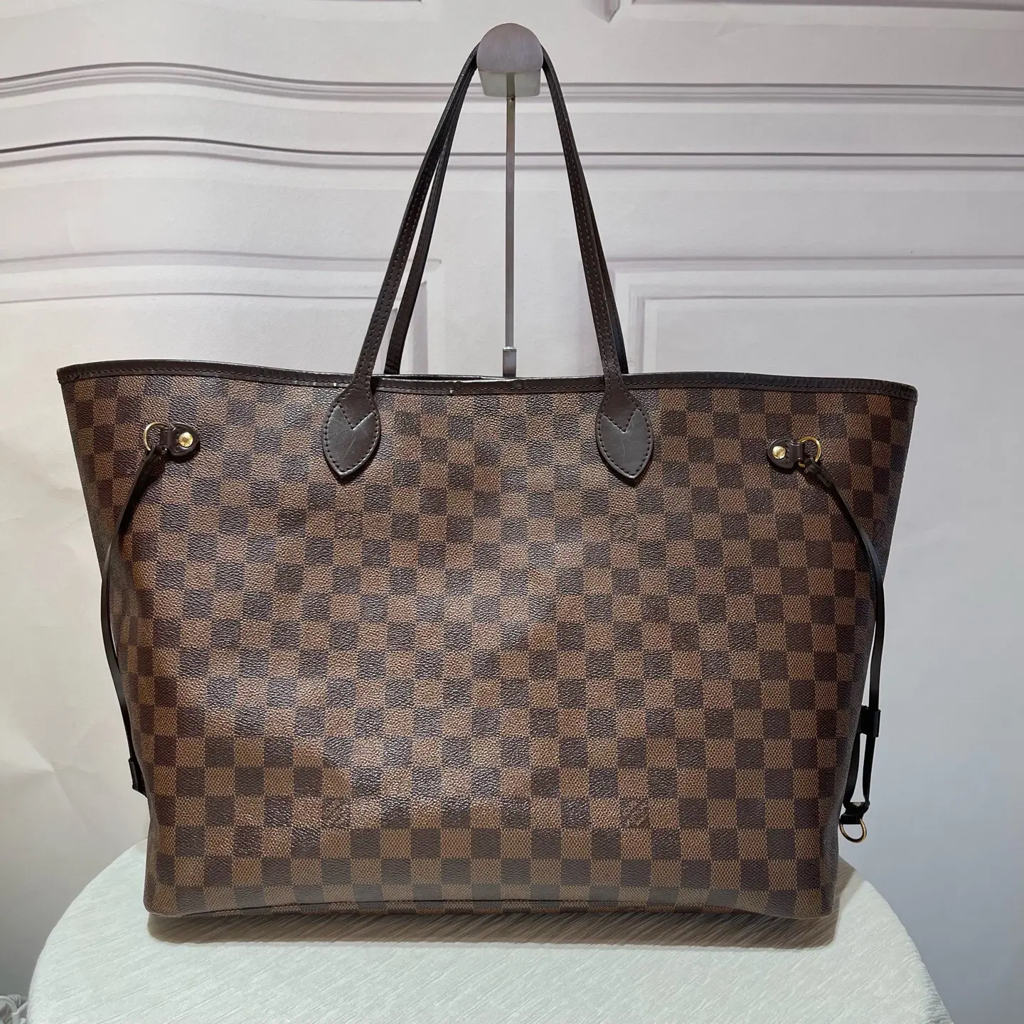 Pre-owned Louis Vuitton Damier Leather Neverfull GM Tote Bag Pre Loved Shoulder Bag