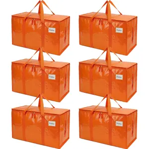 6-Pack – Extra Large Heavy Duty Moving Bags – Waterproof Storage Bags with Handles & Zipper Foldable, convenient, and practical — perfect for storage and organization. tiktokshopspringglowup