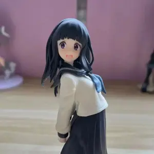 17cm Anime Hyouka Chitanda Eru Jk Uniform Figures Car Computer Case Decoration Model Doll Trendy Toy Gifts Collectible