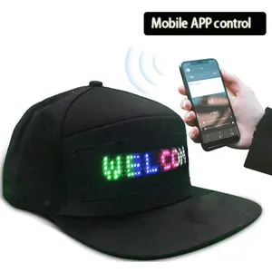 Glow-in-the-Dark LED Cap with Mobile APP Control - Adjustable Fit, Rechargeable Lights, Multiple Modes - Perfect for Concerts, Parties, Night Runs