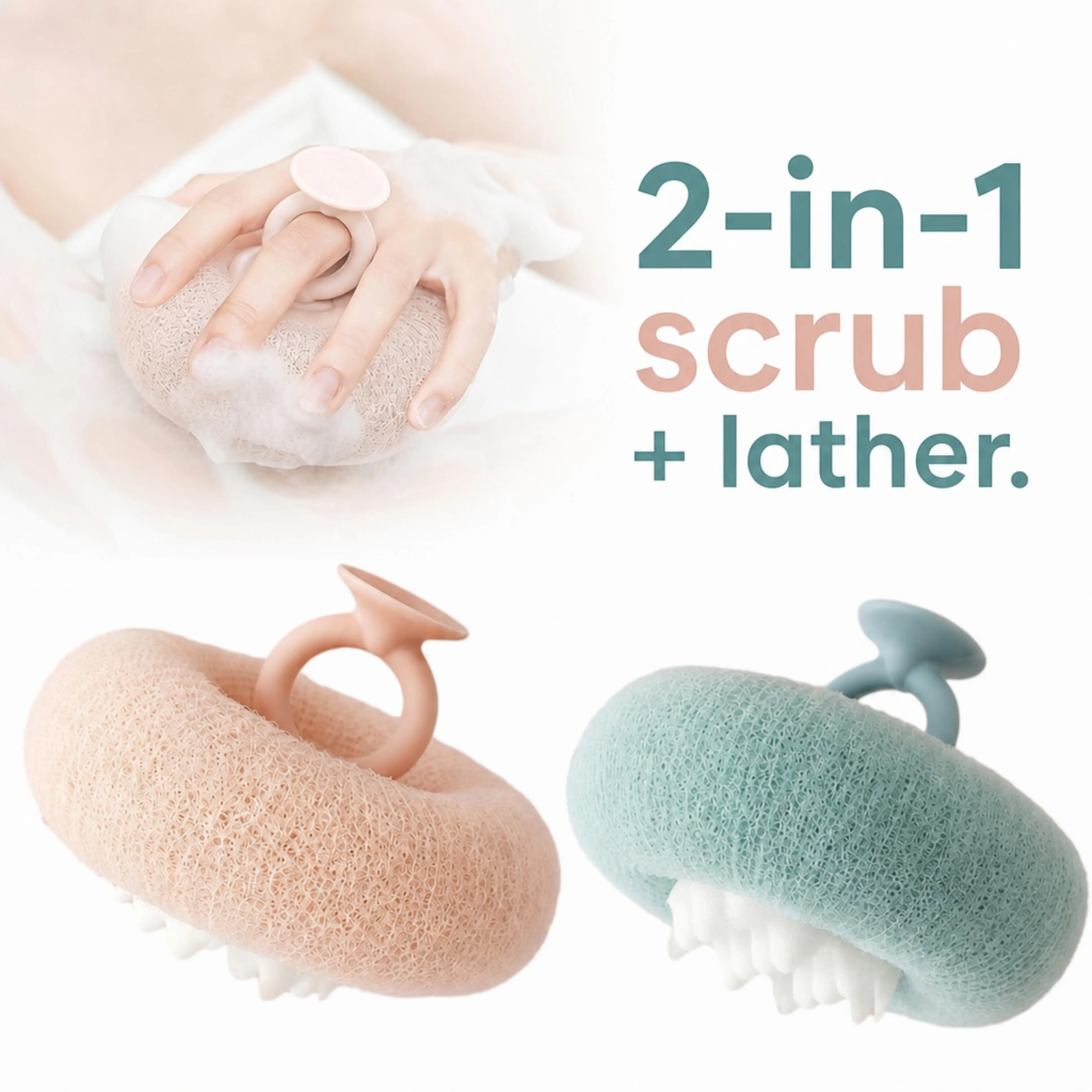 Super Soft Sunflower Suction Cup Bath Ball, 2026 Upgraded 2-in-1 Sunflower Bath Ball Exfoliating Bath Sponge Cleaning Brush, Sponge Mesh Pouf Shower Ball for Women, Men Shower