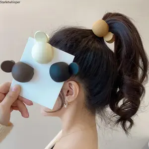 4Pcs Round Ball Hair Claw Clips, Minimalist Solid Color Hair Accessories, Cute Simple Hair Claw Set, Trendy Versatile Hairpins for Women, Casual Daily & Party Hairstyle Decor