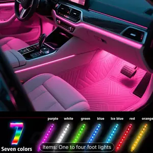RGB Interior LED Lights - 7 Colors Available for Car Interior Lighting - One to Four Foot Lights - Purple White Green Blue Ice Blue Red Orange