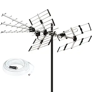 [2025 Newest] Five Star Black, Elite Yagi Outdoor TV Antenna for Enhanced VHF Signal Reception - 200 Miles