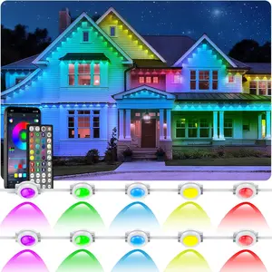 Permanent Outdoor Lights,RGB Eaves Light with App Control Remote,DIY Scene Modes IP67 Waterproof Under Eave Lighting,Outdoor Lights for Decor,Garden Decor,House,Party,Holiday