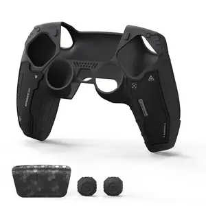 GeekShare G.S.TAC Tactical PS5 Controller Skin Set, Anti-Slip Silicone Protective Cover Skin Case for PS5 Wireless Controller with 2 Thumb Grip Caps and 2 Stickers - for Monster Hunter Wilds