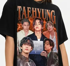 The Limited All Color Taehyung Retro 90s Bootleg T-shirt KPOP V Shirt, Kpop Fan Shirt, Kpop Fan Gift 90S Style, Music Tour Gift Unisex, Gift For Women And Man Athletic Outfit Athletic Activewear