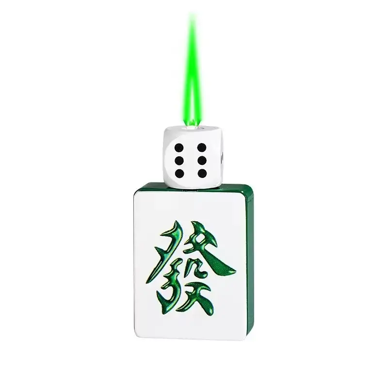 Rotating Dice Playing Card Windproof Inflatable Pressure Relief Novelty Lighter, Sports & Outdoor Camping Accessory, Boyfriend Gift, Lighters Novelty Accessories