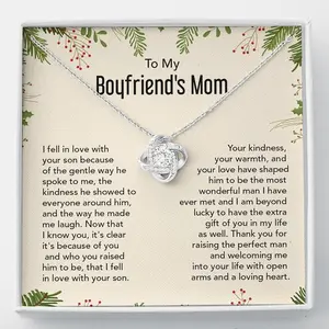 Personalized Christmas Gift for Boyfriend's Mom, To My Boyfriend Mom Necklace, Bf Mom Gift Ideas 1001c
