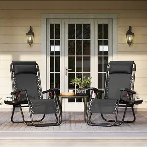 【Mother's Day Gift】Yaheetech 2pcs Zero Gravity Recliners, Outdoor Patio Reclining Lounge Chair with Cupholder/Pillow, Set of 2 Foldable Lounge Camping Chair 【Mother's Day Gift】Yaheetech 2pcs Zero Gravity Recliners, Outdoor Patio Reclining Lounge Chair with Cupholder/Pillow, Set of 2 Foldable Lounge Camping Chair