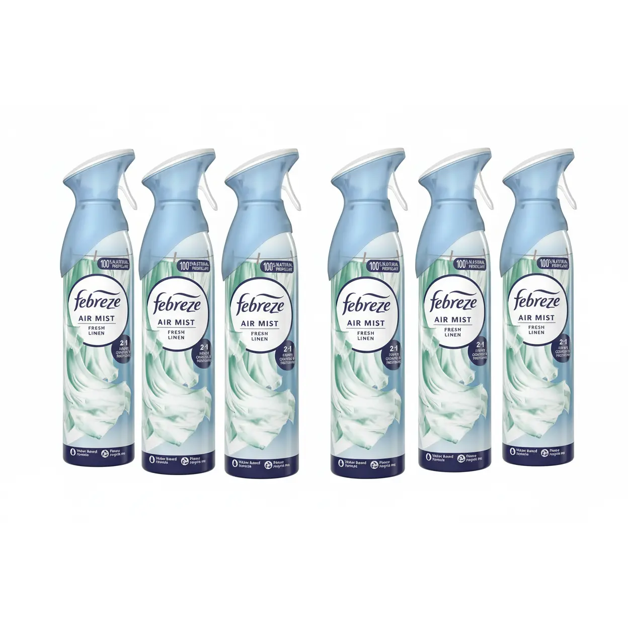 Febreze Air Mist, Fresh Linen, 185ml - 6 PACK