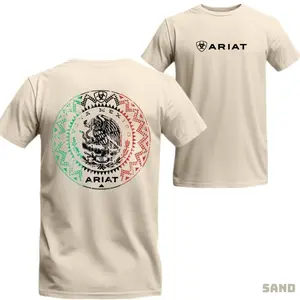 Ariat T-shirts - Bold Mexican Heritage Print, Stylish And able Short Sleeve Tee For Ranch Life And Everyday Wear Crewneck Top