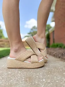 Raffia Platform Sandal