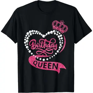 Birthday Queen Squad It's My Birthday Girls Women Matching T-Shirt
