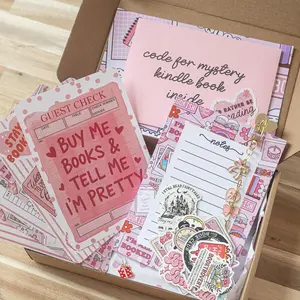 Pink Blind Date with A Kindle Box Paperwhite and Colorsoft 2024, Kindle Accessory Box, E-reader Charms Stickers Inserts Cases Dust Plug and Notepad7"