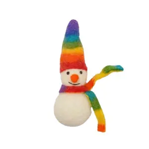 Frosty the Snow Cone Friend Handmade Felt Ornament