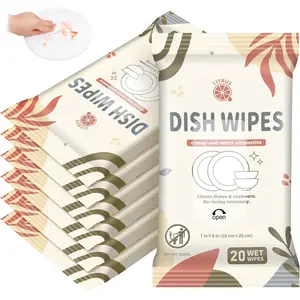 Threlaco 3/7 Pack Camping Dish Wipes Travel Dish Soap Cruise Cleaning Essentials 60/140 Count Mini Cleaning Soap Travel Size Portable Camping Personal Care Products