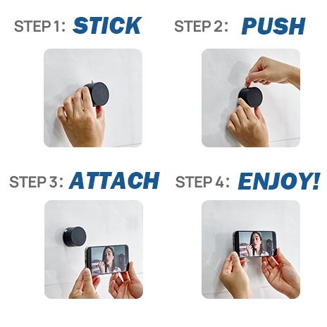 Joytutus 2026 Upgrade Multifunctional Vacuum Suction Phone Holder Portable Lazy Nano Magnetic Car Mount with Double-Row N52 Magnets for Smooth Surfaces Compact Lightweight Design