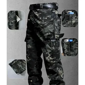 Men's Techwear Cargo Pants, Urban Streetwear Tactical Trousers with Multi-Pockets, Slim Fit Combat Pants for Men, Fashionable Utility Pants for Daily Wear, Hiking, and Outdoor Adventures