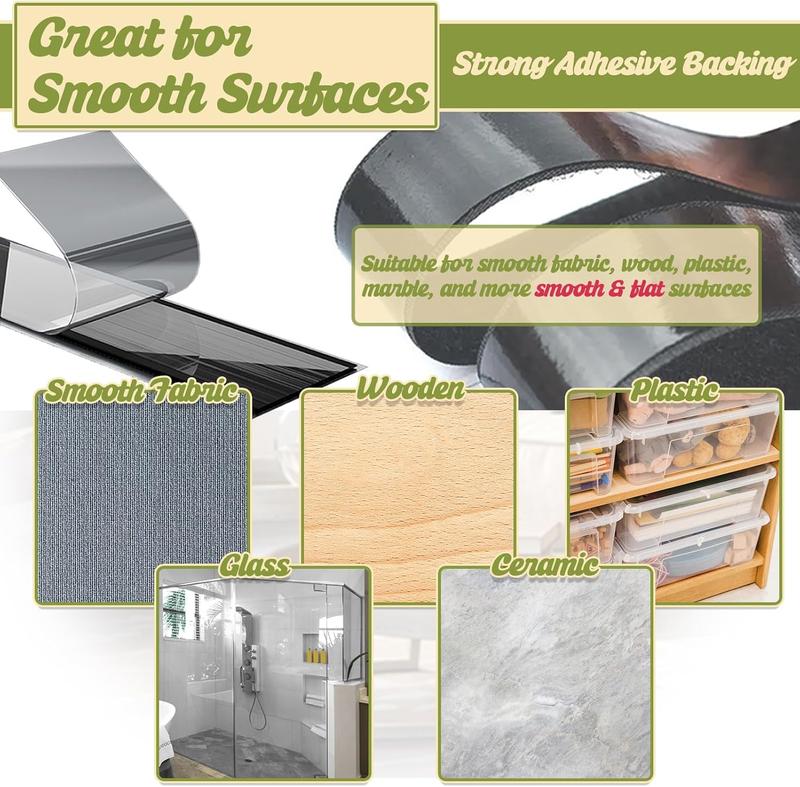 4.3 Inch x 32.8  Heavy Duty Hook and Loop Tape Strips with Adhesive Cushion Grip to  Sliding Keep Couch Cushions Mattress from Sliding, Outdoor No Punching Picture Wall Hanging Strips