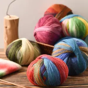 Gradient Color Yarn Ball, Handmade DIY Material, Knitting Yarn Ball for Sweater, Hat, Scarf, Blanket, Home Decor, Premium Yarn