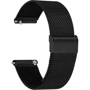 valentines gifts Mesh Watch Band Metal - Black Quick Release Watch Bands for Men Women - Stainless Steel Smart Watches Strap Bracelet Replacement - 10mm 12mm 14mm 16mm 18mm 20mm 22mm