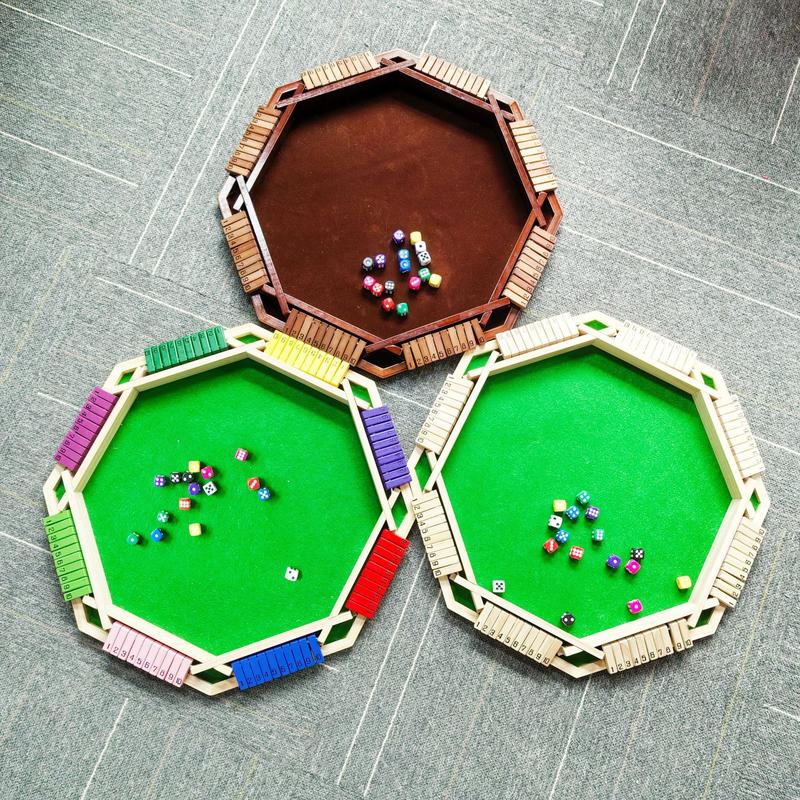 Eight Sides Wooden Shut The Box Game -  Strategy Board Game For Family Game Nights, Party ( & Adults) - Shut The Box Challenge, Ideal for Family Entertainment, Parties, Thanksgiving, Christmas, New Year Gifts