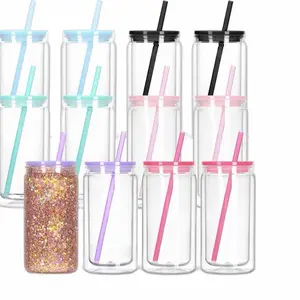 16 oz Plastic Snow Globe Tumbler