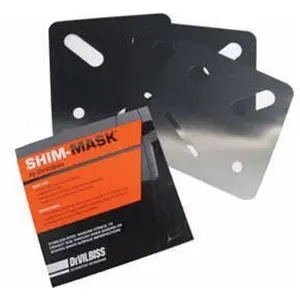 212 MAIN Devilbiss Automotive Refinishing DV803654 Shim Mask - Pack of 3, Stainless Steel, Chemical Etch, Reusable, Smooth Edges, Stencil Shapes, Everyday Use