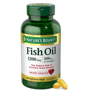 Fish Oil Omega 3 Supplements - Supports Heart Health, 1200 Mg Fish Oil, Omega-3, 200 Softgels (Pack of 1)