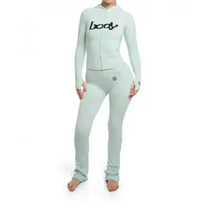 [New colors are available. ]2026 New Style Two-Piece Set: Multi-functional Hooded Long-Sleeve Cardigan, Long Pants, Letter Print, Cross-Back Padded Yoga Bra, Plus-Size Women's Elastic Waist Cargo Pants, Casual and Stylish, Sporty Style