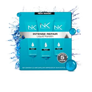 NK Professional Care Intense Repair Ampoule, 3 Pack Hair Treatment for Dry Damaged Hair, Hair Protein Treatment, Damaged Hair Repair, 15ml/ea