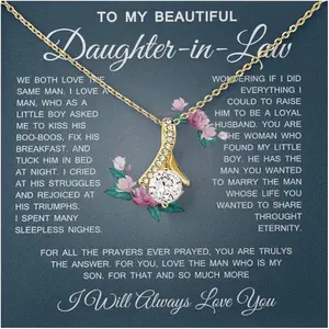 Daughter-In-Law A Meaningful Jewelry, Daughter in Law Necklace Gift From Mother in Law, Surprise Gift for Daughter in Law