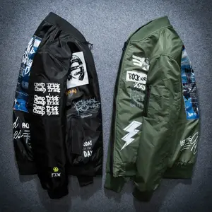 Punk Hip Hop Men Army Pilot Jackets