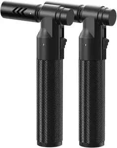2 Pack Butane Torch Lighter Soldering Torch Refillable Adjustable Kitchen Blow Torch for DIY Grill BBQ Baking Desserts Melting Camping(without Fuel)