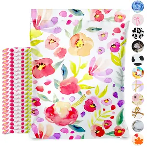 Pack of 100 polyester envelopes (10 × 13 inches), cute packaging envelopes suitable for small businesses; clothing boutique shipping bags with self-sealing strips.