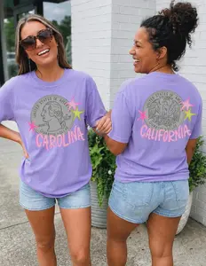 Comfort Colors Heads Carolina T-shirt, Tails California, Trending, Catch Phrase, Country Music, Girly, Boutique, Festival, Viral