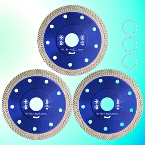 3 Pack Tile Saw Blades 4.53 Inch Blade Replacement, Suitable for Tiles Ceramic Materials, Durable Cutting Tools for Home Improvement Projects