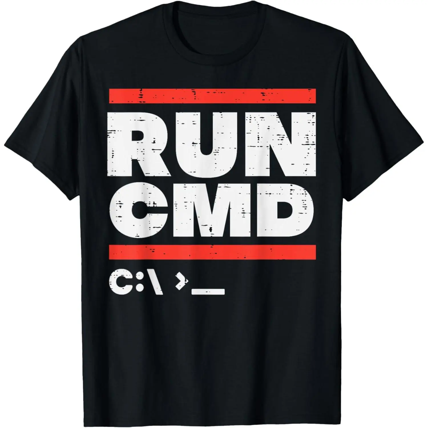 Run Cmd System Administrator Programmer Sysadmin Men Women T-Shirt,Made in USA